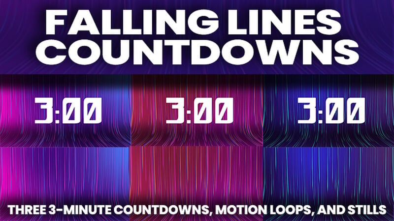 Falling Lines Countdowns Pack